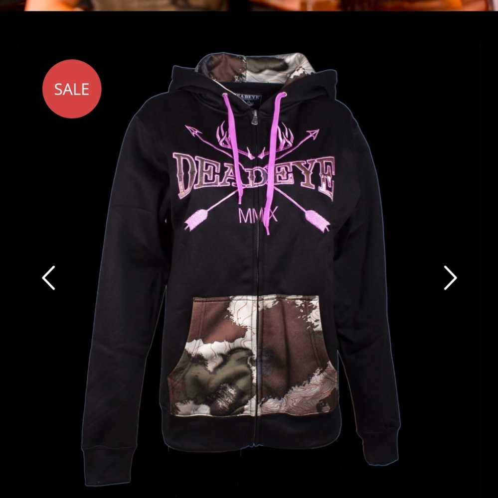 Deadeye arrow black / camo hoodie sz.L